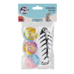 Cat Toy Balls & Fish - 4 Piece
